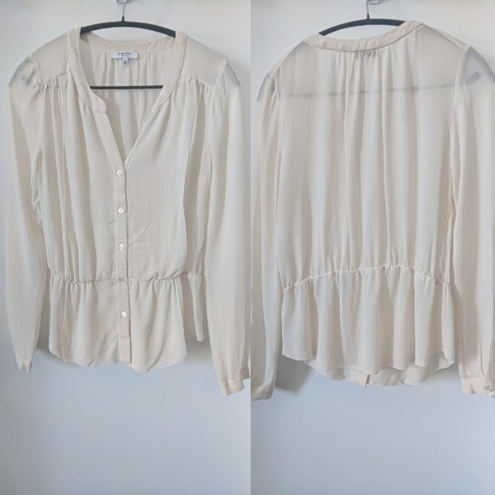 Aritzia Babaton Silk Georgette Blouse